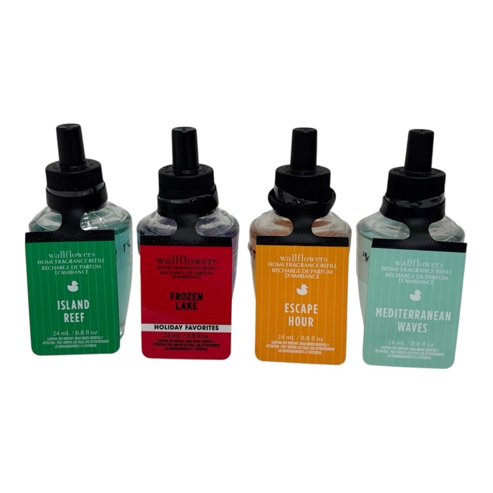 Bath & Body Works Wallflowers Coastal Fresh 4-Pack Mediterranean Waves Island Re